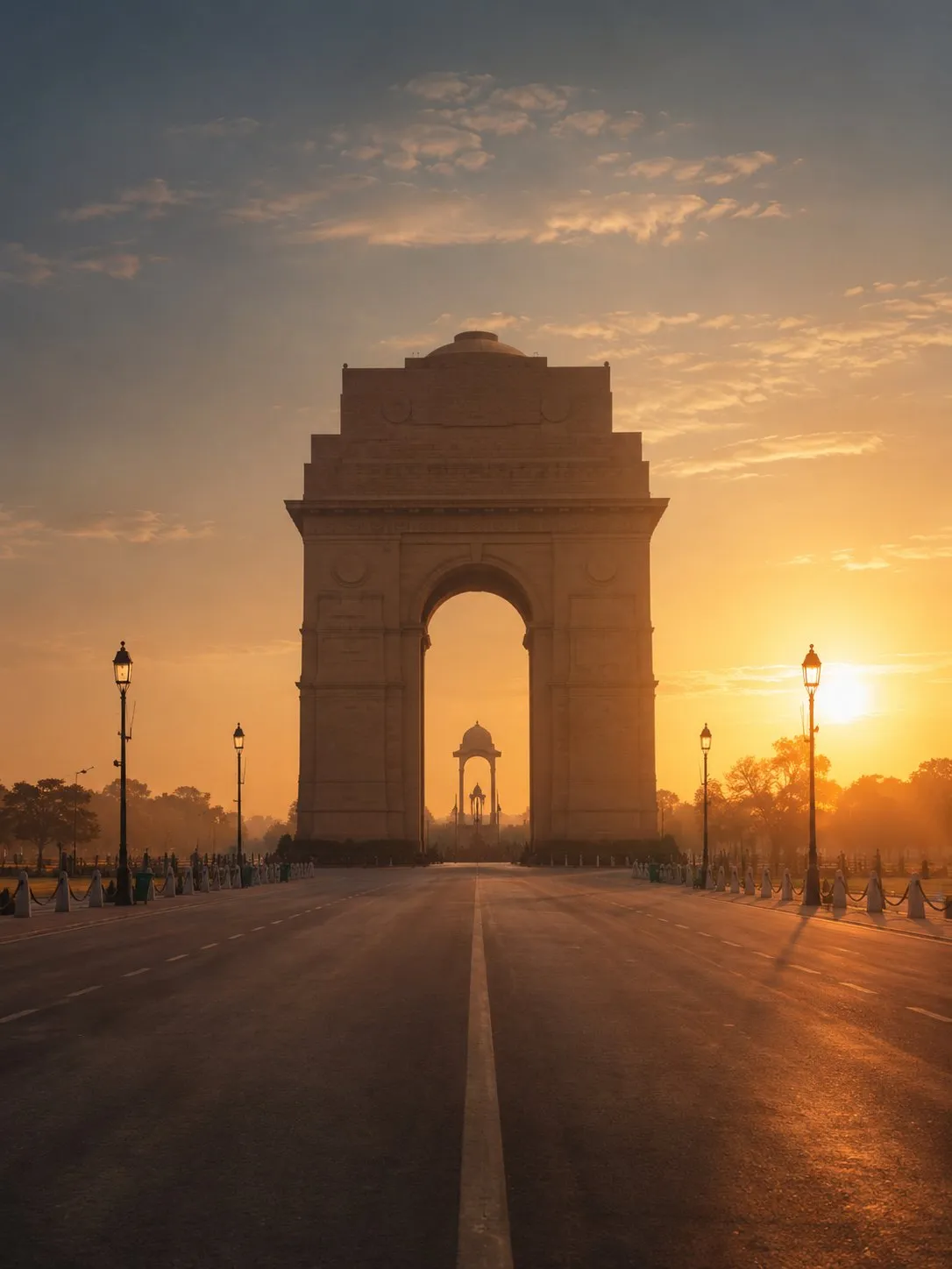 India Gate at sunrise